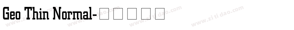 Geo Thin Normal字体转换